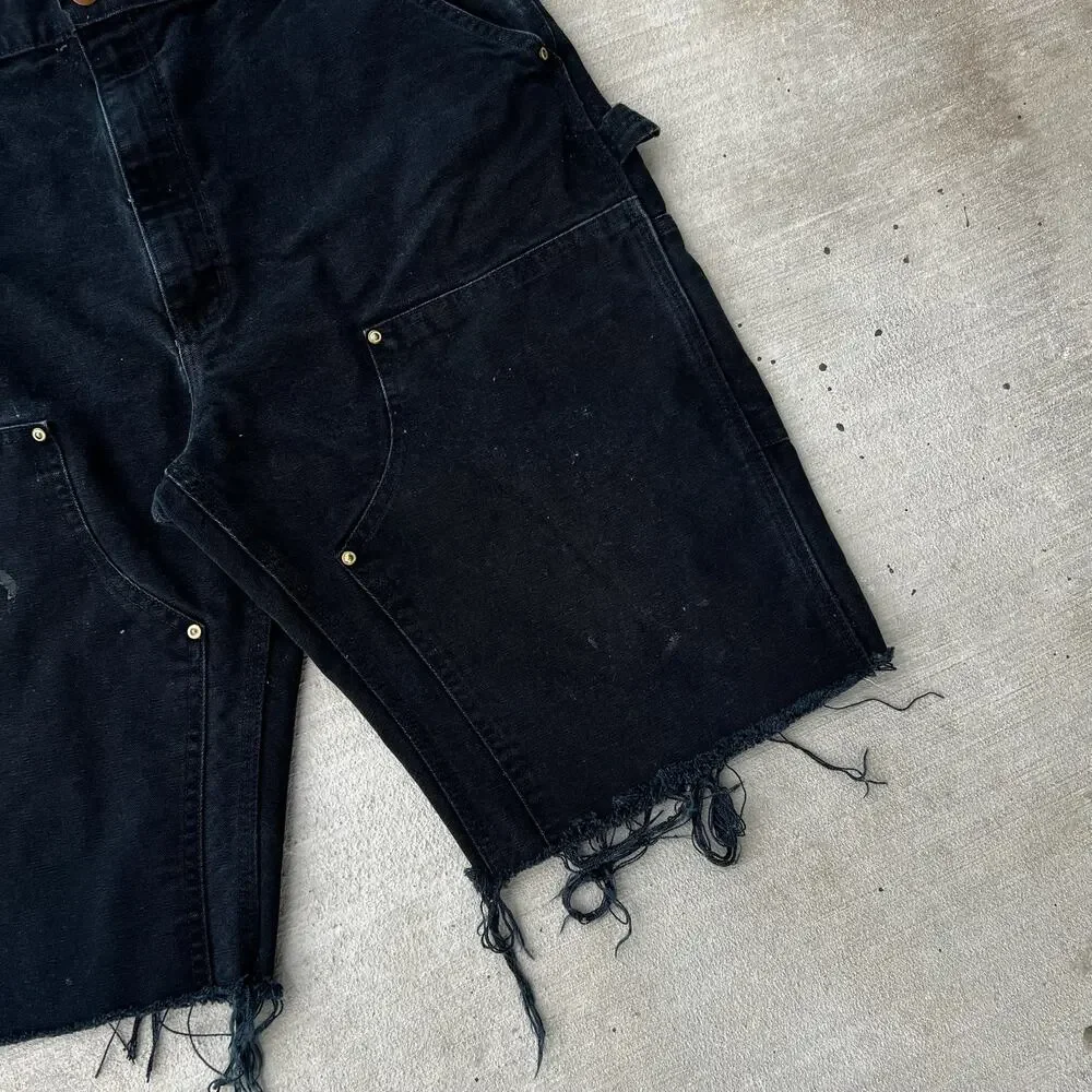 Carhartt black double knee work wear carpenter shorts